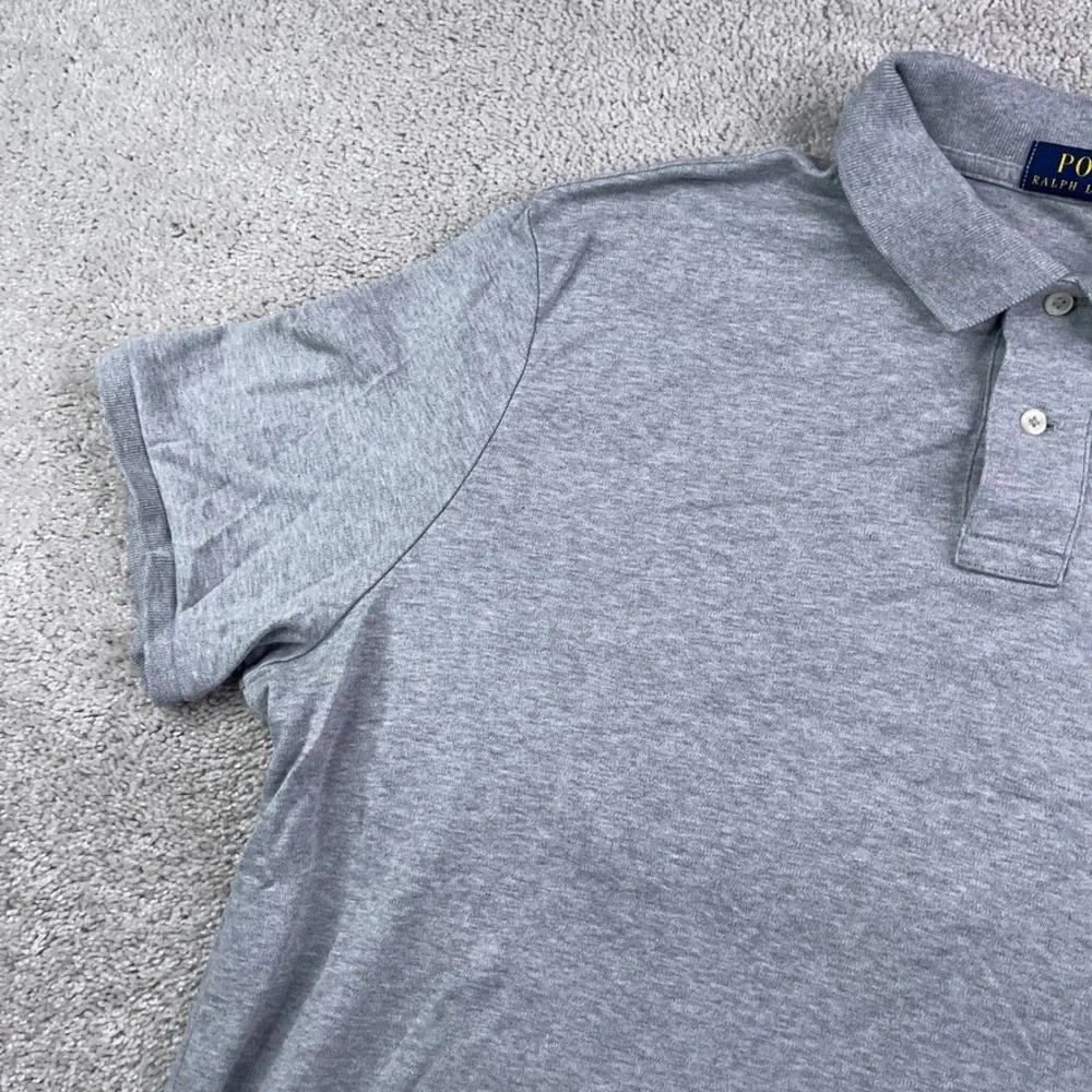 Polo Ralph Lauren‎ Polo Shirt Mens XL Gray Jersey Knit Short Sleeve Pony Preppy